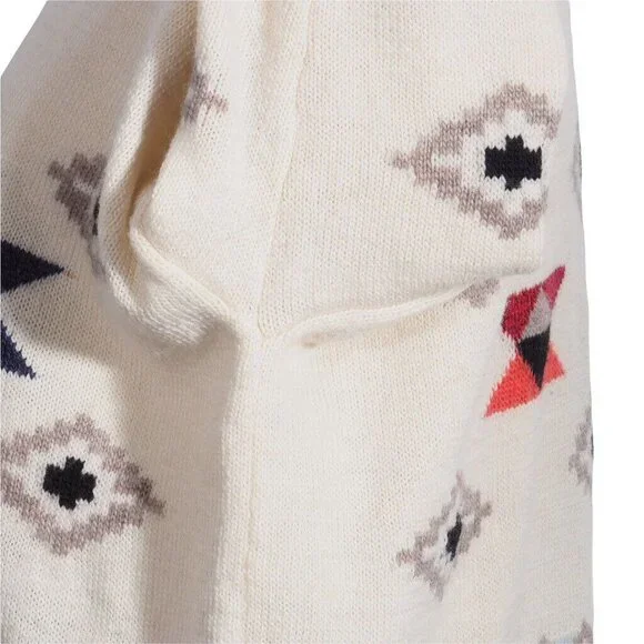 American Eagle Sweater Women XL Aztec Scoop Neck Pullover Long Sleeve - Picture 6 of 10